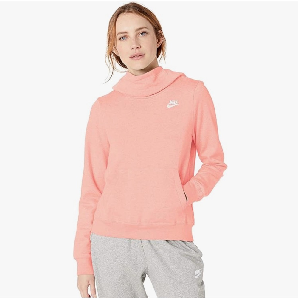 Nike Pink Funnel Neck Hoodie
